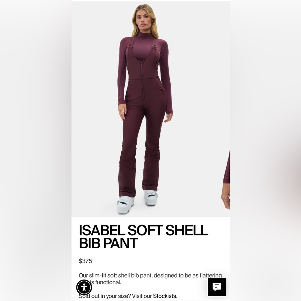 Isabel Women's Boot Cut Soft-Shell Ski Pants - Burgundy